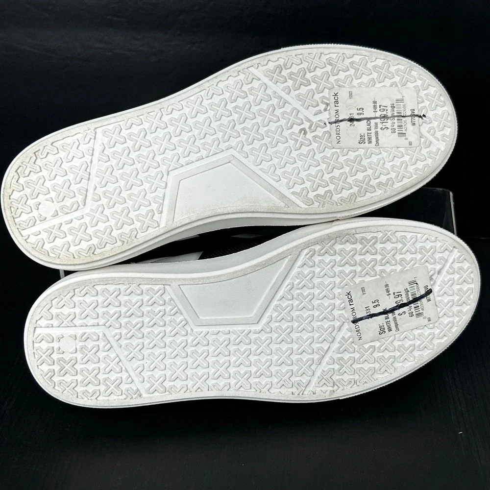 Valentino Size 9.5 White Leather Logo Slip On Sneakers Shoes NEW Maya‎ $499